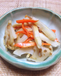 「れんこんのきんぴら 生姜風味!!」 「れんこんのきんぴら 生姜風味!!」